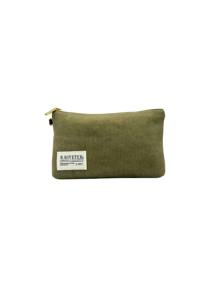 Lucy Large Zipper Pouch | Fatigue Washed Canvas