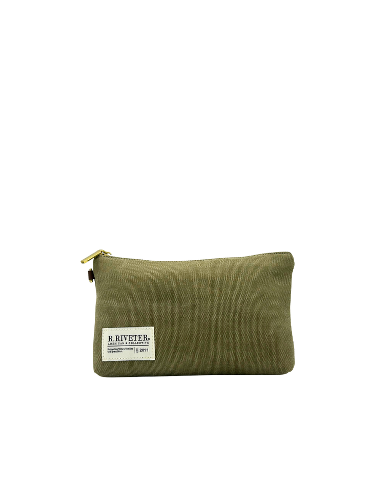 Lucy Large Zipper Pouch | Fatigue Washed Canvas