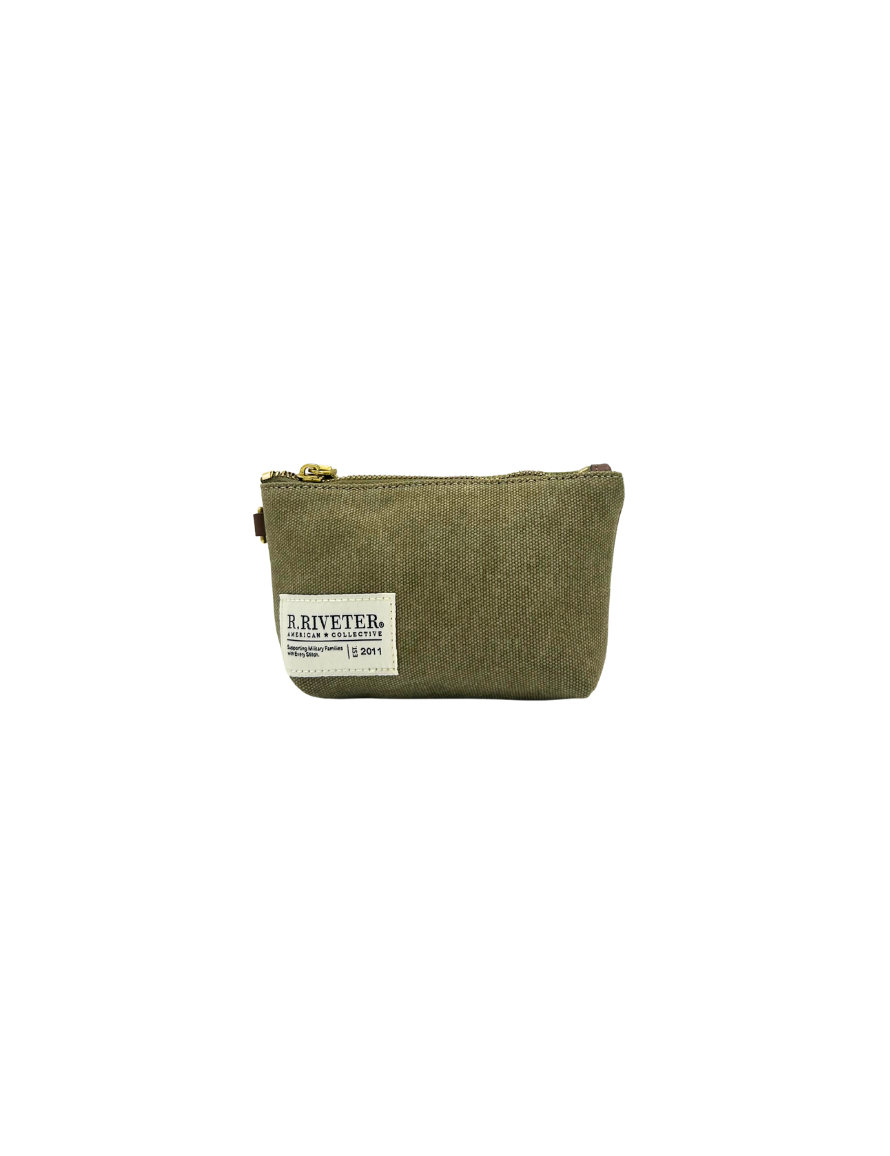 Lucy Mini Zipper Pouch | Fatigue Washed Canvas