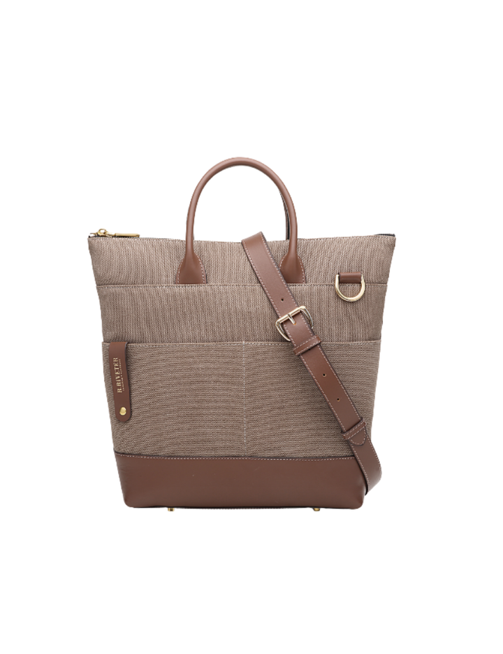 Otto Tote | Chocolate Washed Canvas + Brown Leather