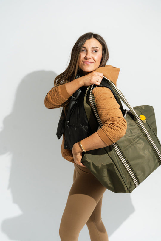 Margot Large |  Forest Nylon  + Webbed Strap