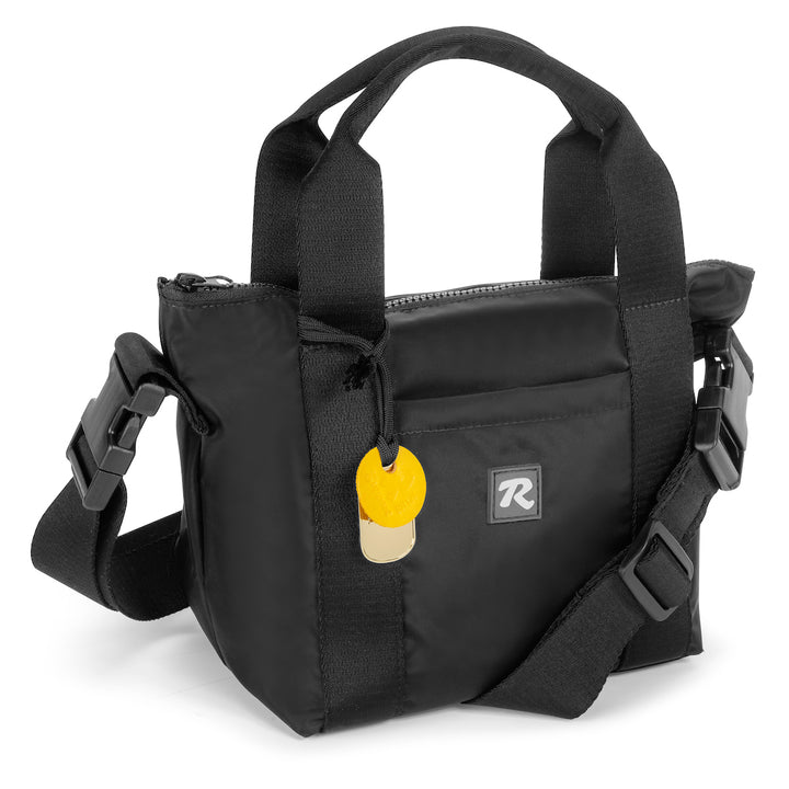 Mattie | Black Nylon Satchel