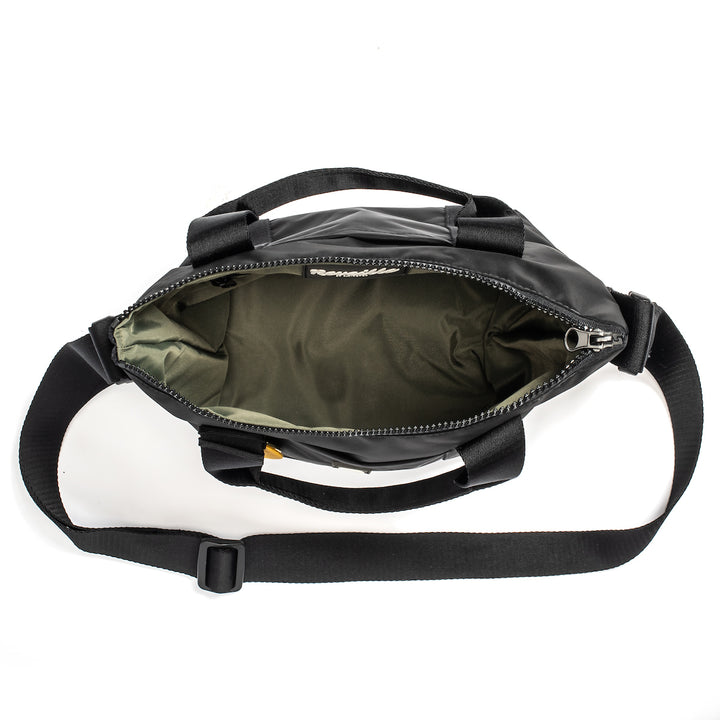 Mattie | Black Nylon Satchel