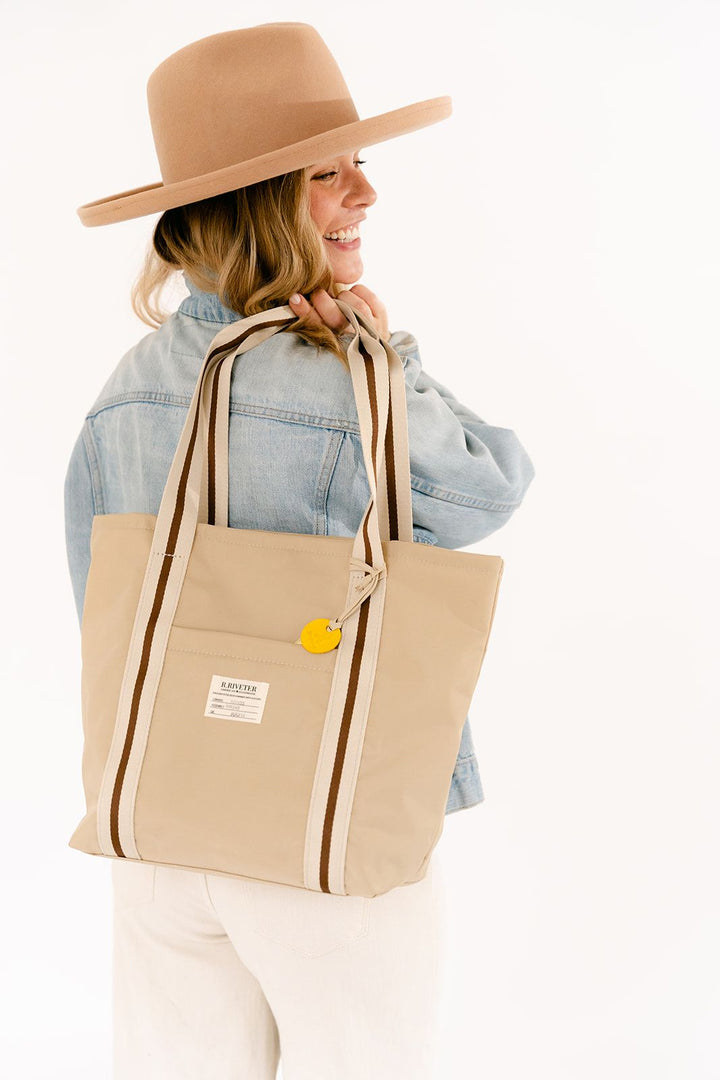 Margot | Khaki Nylon Tote