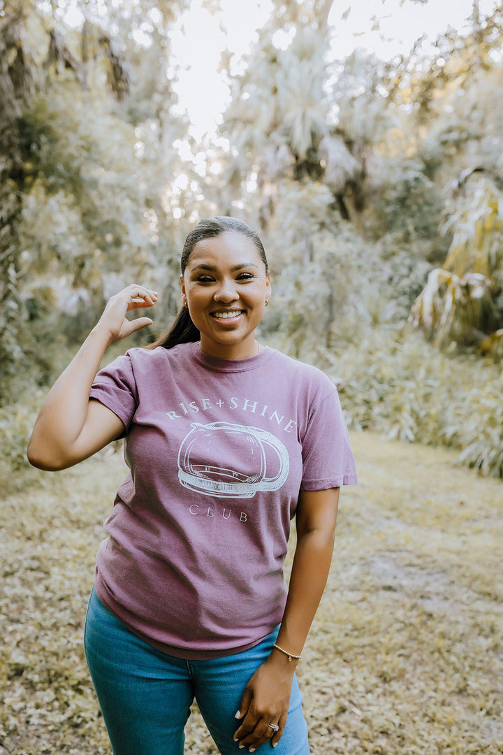 T Shirt | Lavender Rise + Shine Crew Reveille