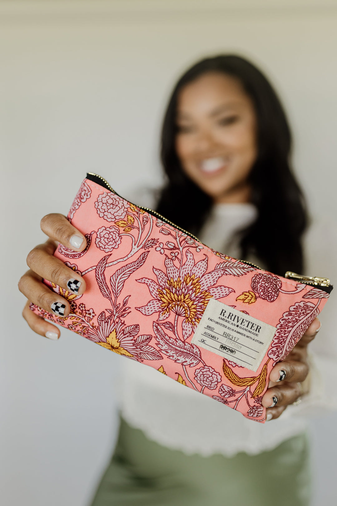 Lucy | Rose Bandana Printed Nylon Zipper Pouch