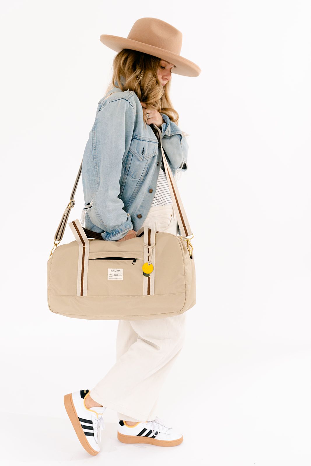 Nellie | Khaki Nylon + Brown Leather