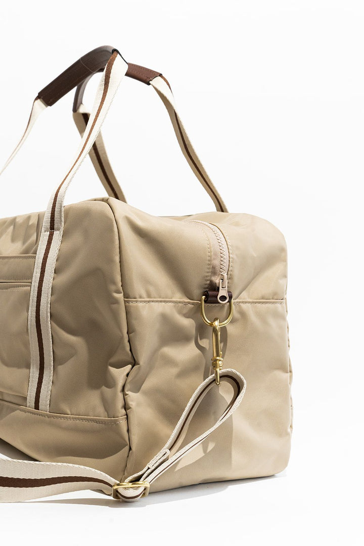 Nellie | Khaki Nylon + Brown Leather