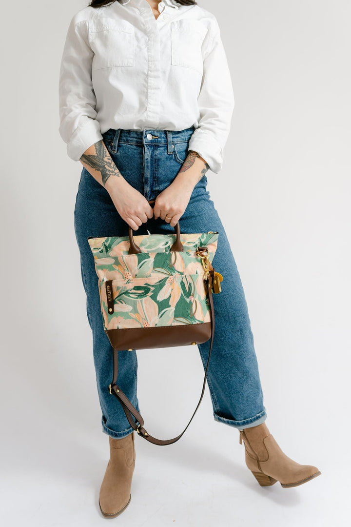 Otto | Taffy Printed Canvas + Brown Leather