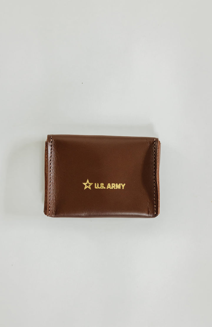 Ida Mini | U.S. ARMY Brown Leather Poin Pouch Wallet