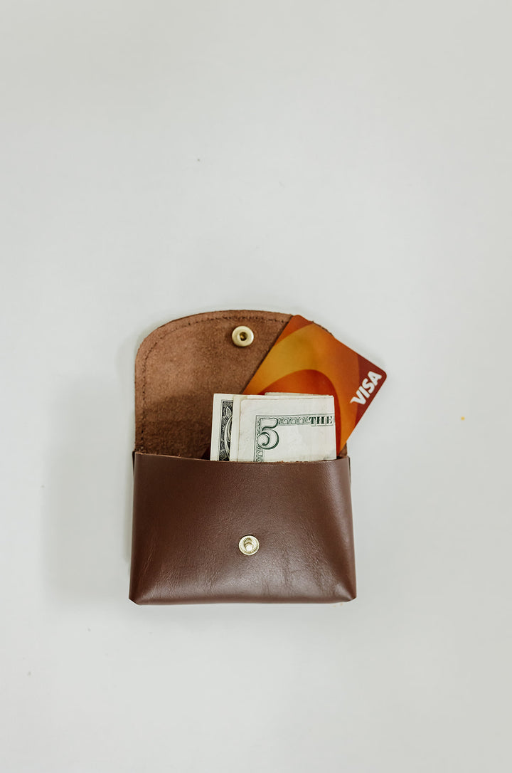 Ida Mini | U.S. ARMY Brown Leather Poin Pouch Wallet