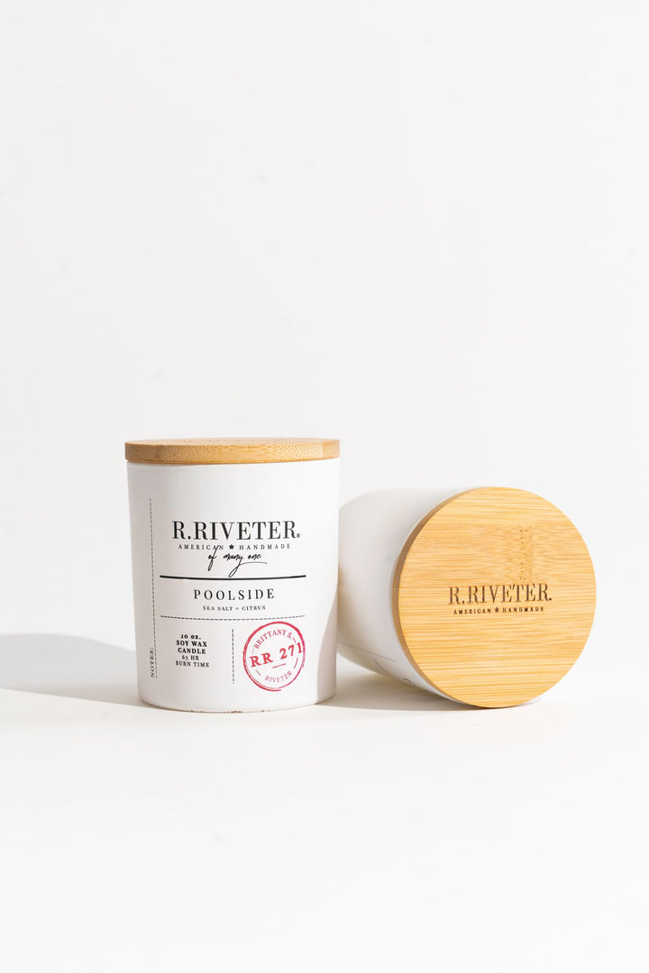 Riveter Made Candle | Poolside - 10oz White Jar