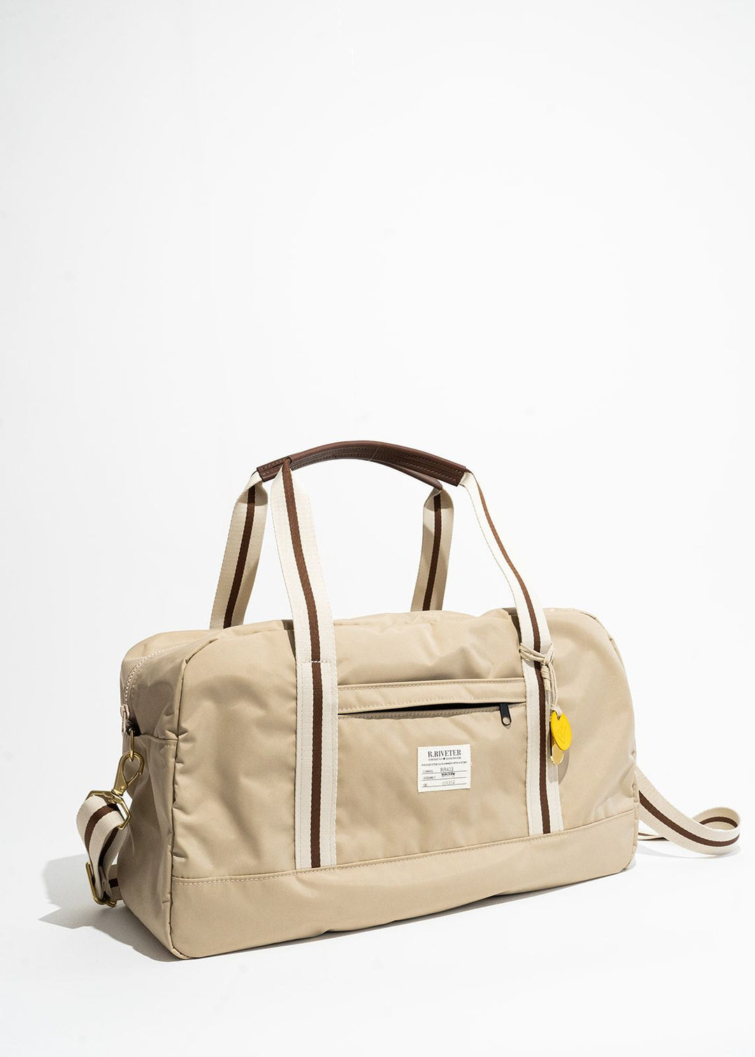 Nellie | Khaki Nylon + Brown Leather