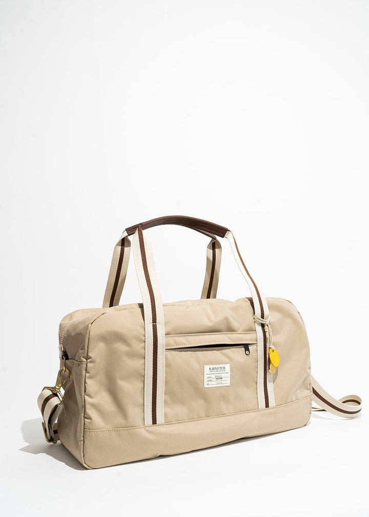 Nellie | Khaki Nylon + Brown Leather