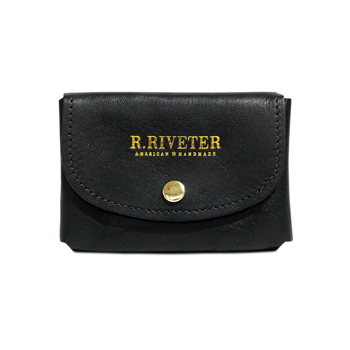 Ida Mini | Signature Black Leather Card Holder Wallet