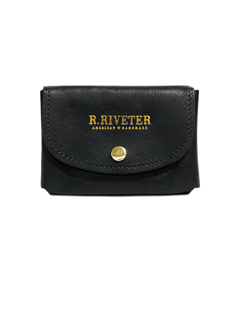 Ida Mini | Signature Black Leather Card Holder Wallet – R. Riveter