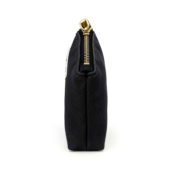 Lucy Mini Zipper Pouch | Black Washed Canvas