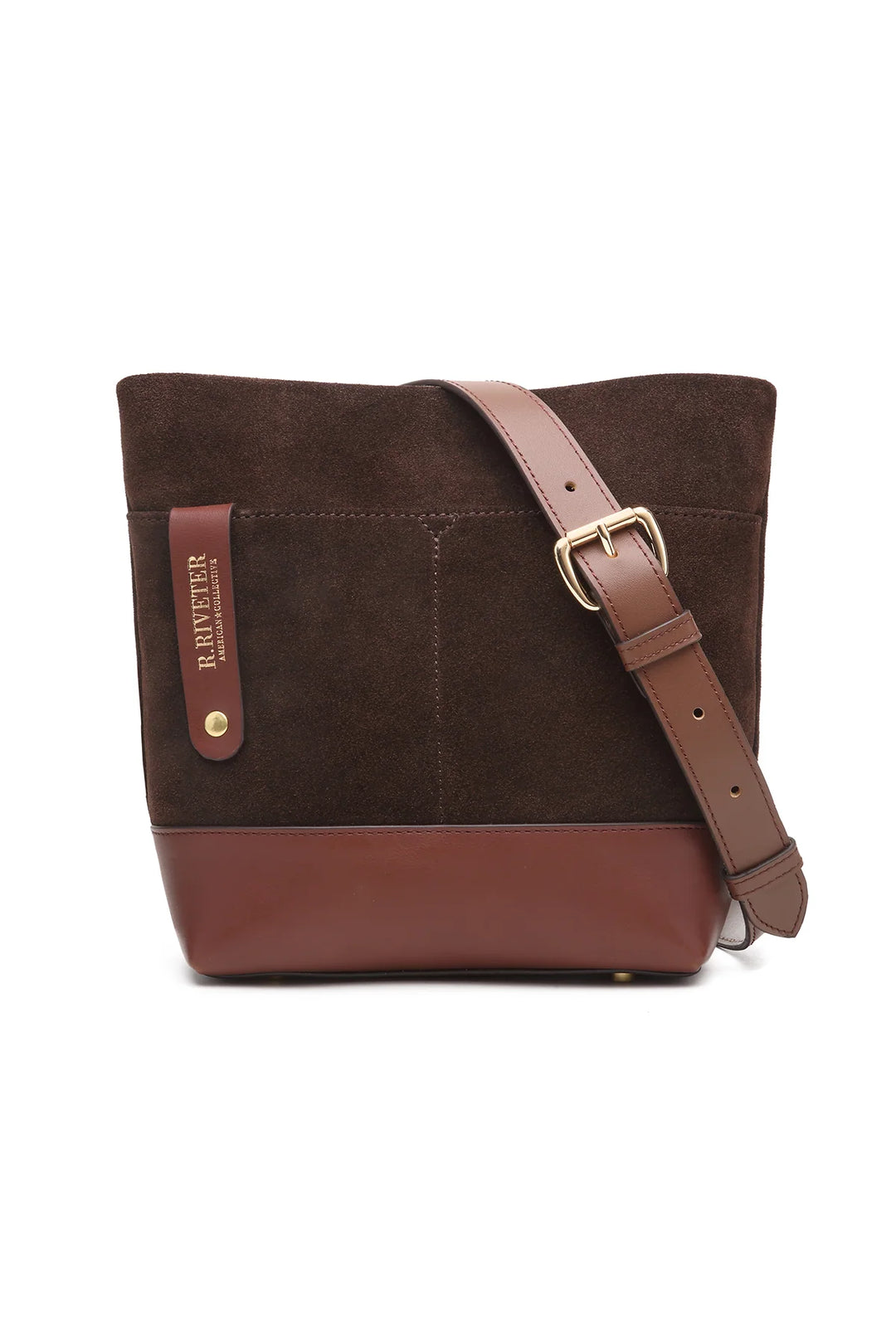 Betsy Bucket Bag | Coffee Suede + Brown