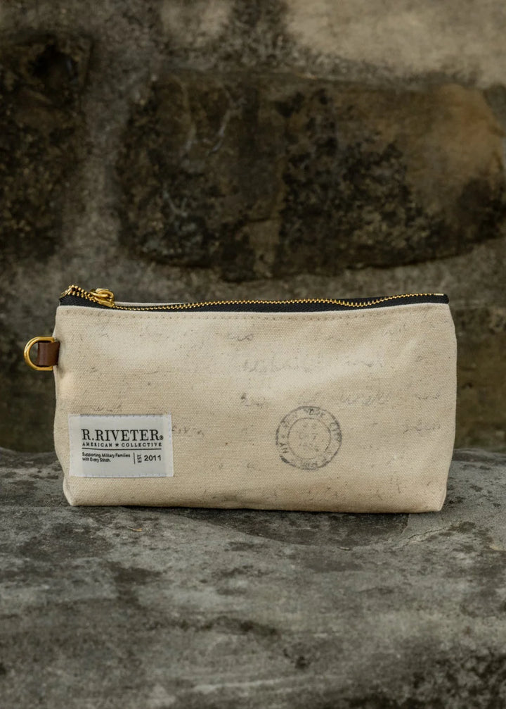 Lucy Zipper Pouch | Canvas Letters to Home Print