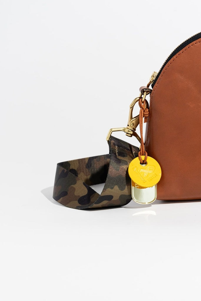 Hopper | Riveter Tan Leather W/ Camo Webbed Strap
