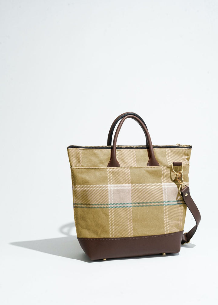 Otto | Golden Plaid Printed Canvas w/ Fatigue Webbed Crossbody Strap