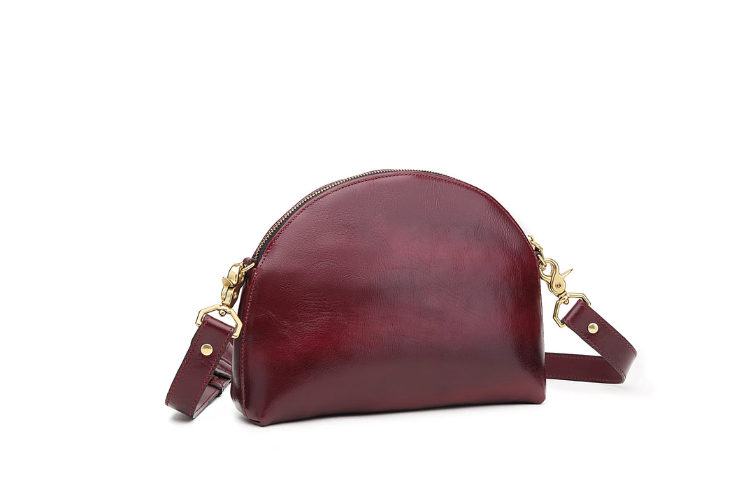 Hopper Crossbody Bag | Cherry Leather