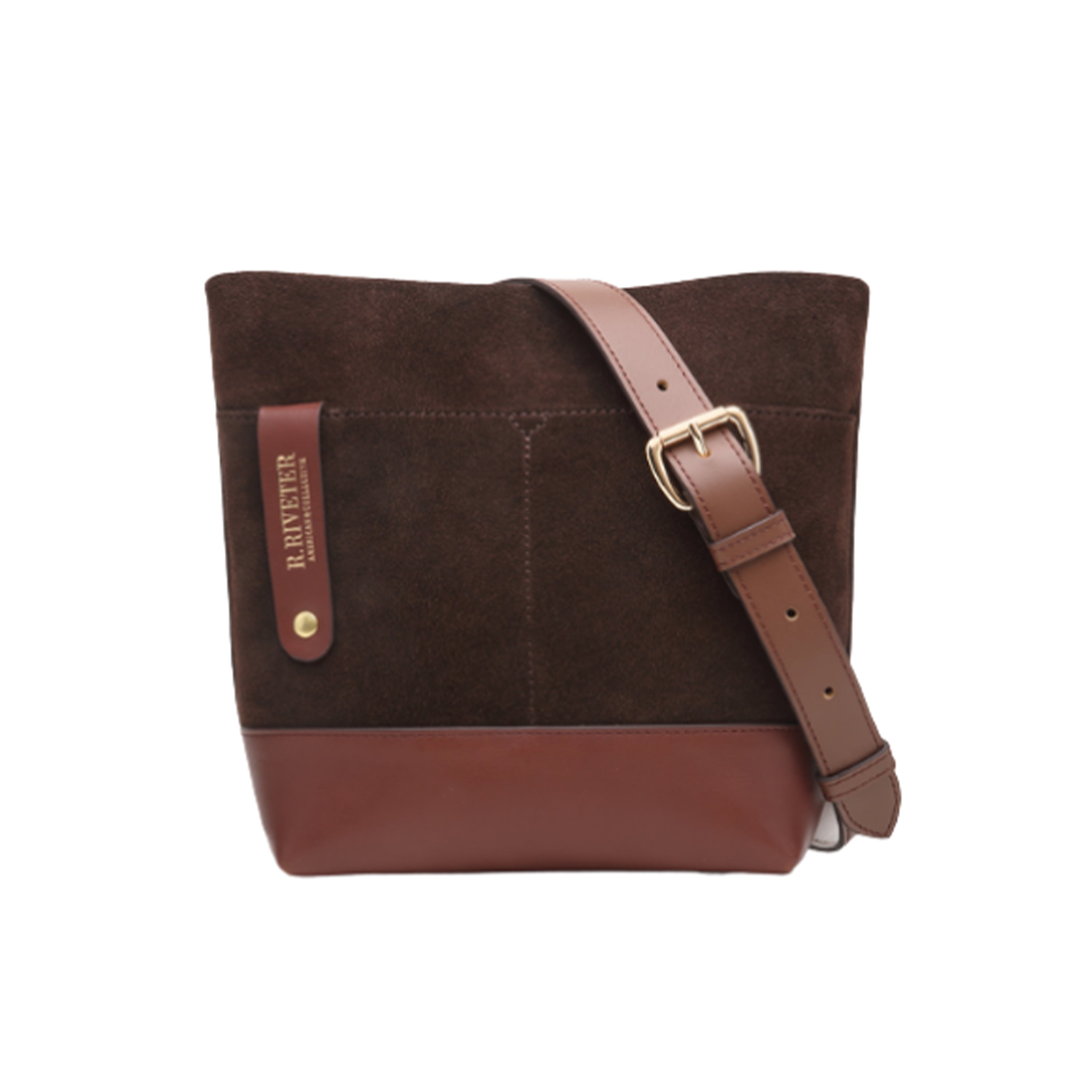 Betsy Bucket Bag | Coffee Suede + Brown