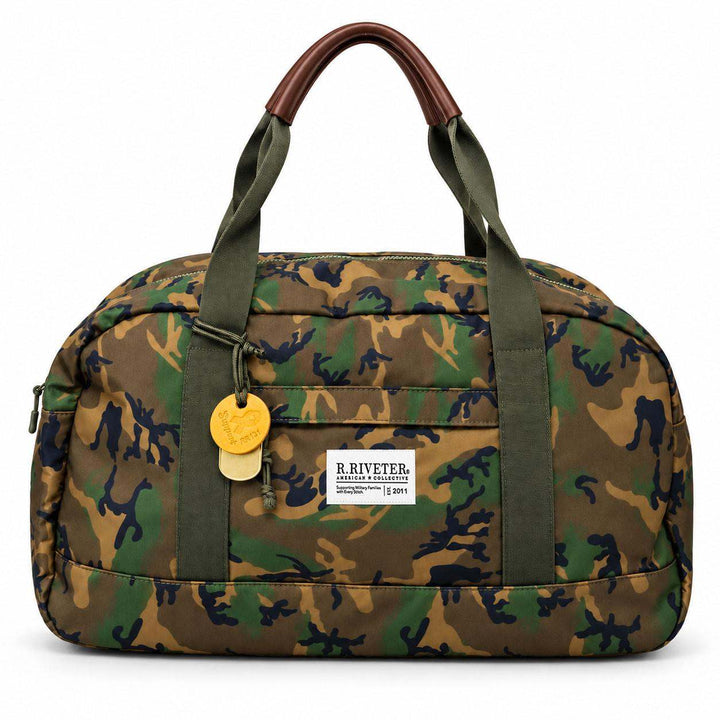 Nellie Duffle Bag| Field Woodland Camo Rugged Nylon