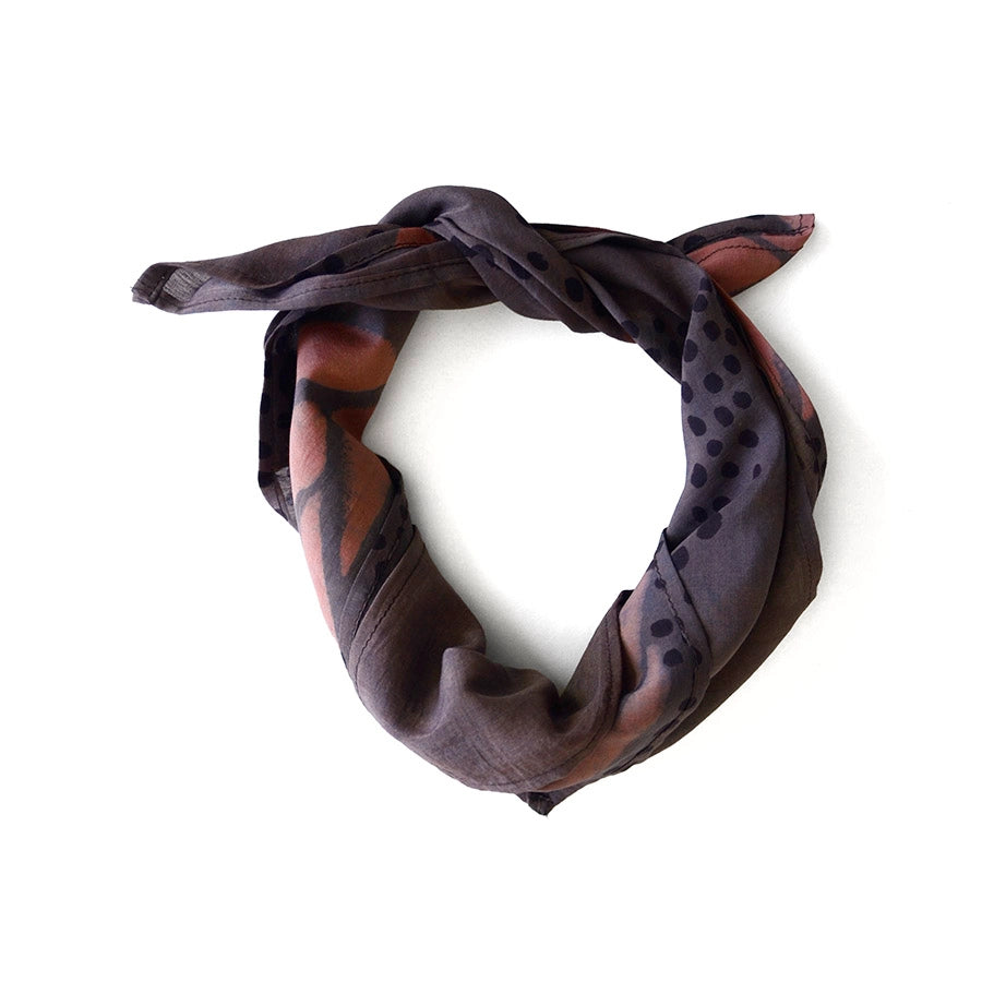 Scarf | Plum Purple Heart Cotton Silk Bandana Square
