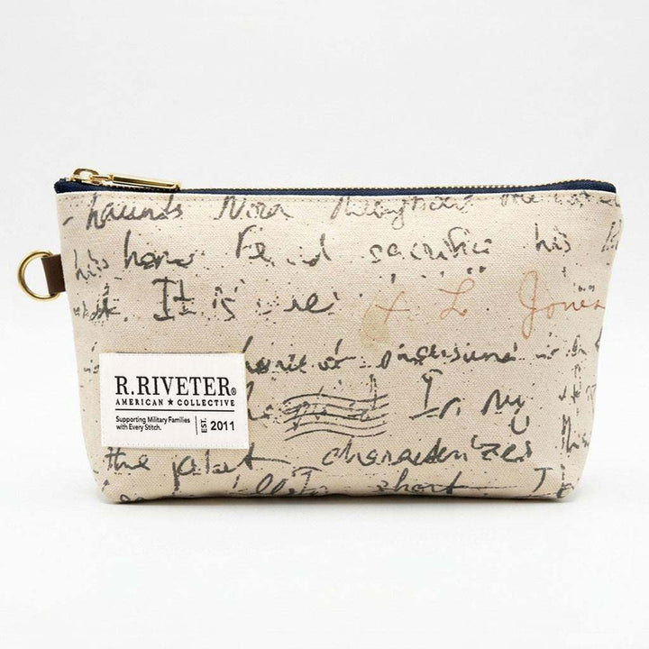 Lucy Zipper Pouch | Canvas Letters to Home Print