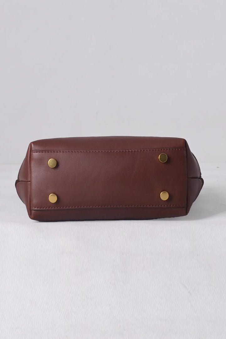 Betsy Bucket Bag | Coffee Suede + Brown