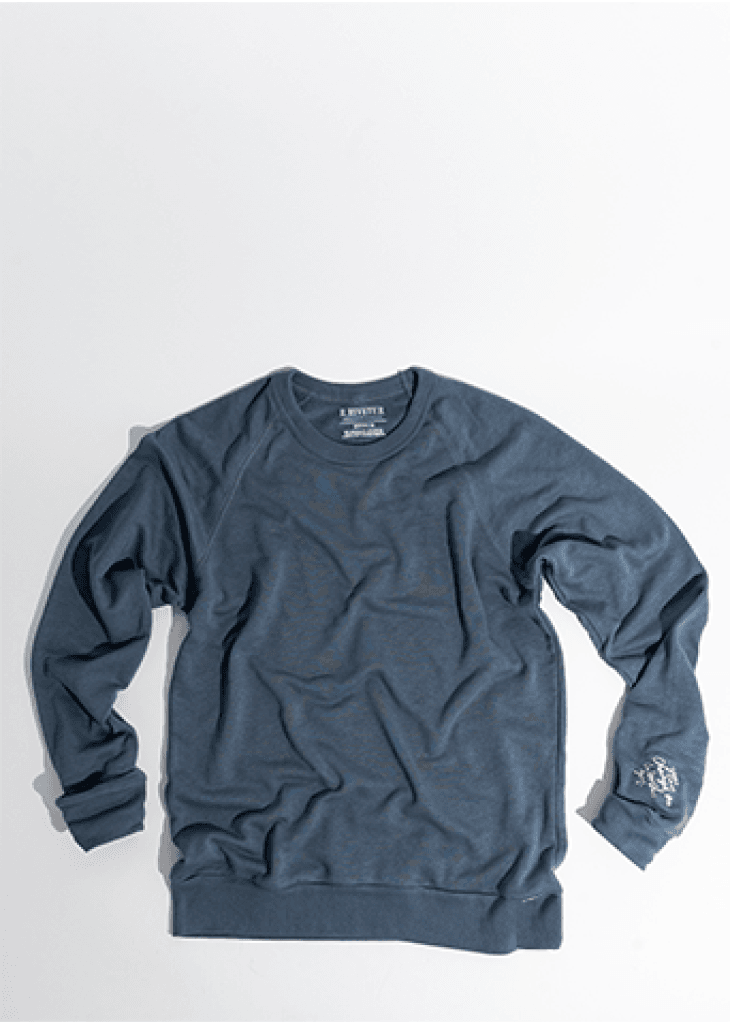 Unisex Sweatshirt | Denim Washed R.riveter Logo Clothing