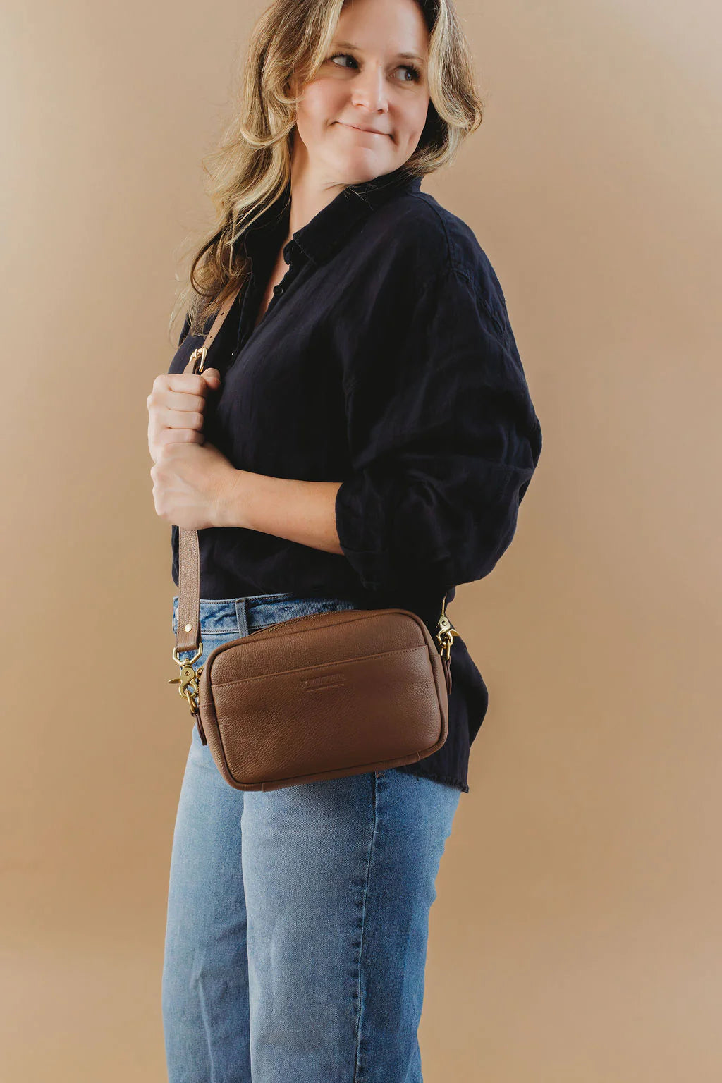 Jane Crossbody Bag | Brown Leather