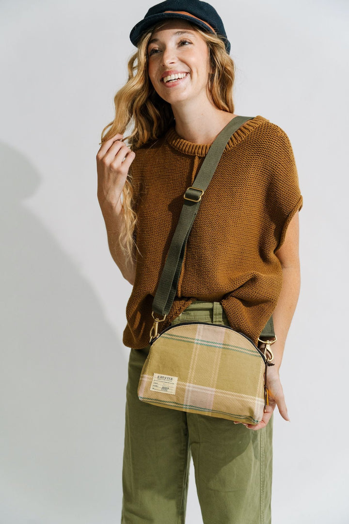 Hopper | Golden Plaid Printed Canvas