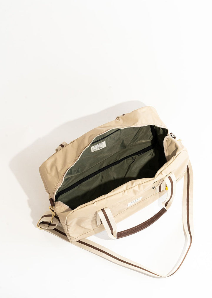 Nellie | Khaki Nylon + Brown Leather