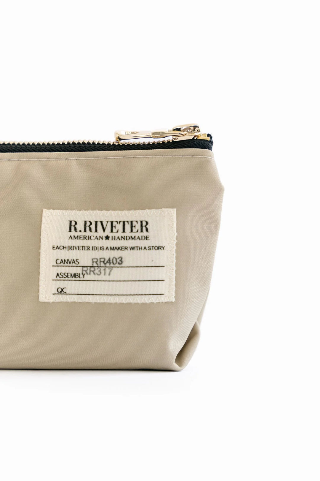 Lucy Mini Zipper Pouch | Khaki Nylon