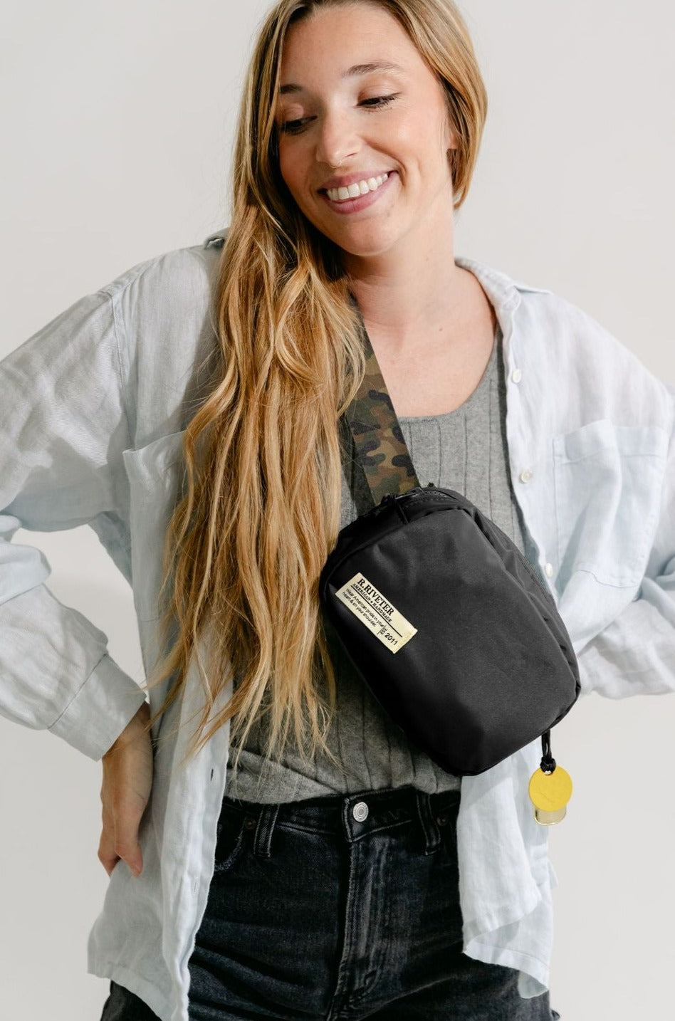 R.riveter Hero Augusta | Black Tactical Nylon + Camo Webbing