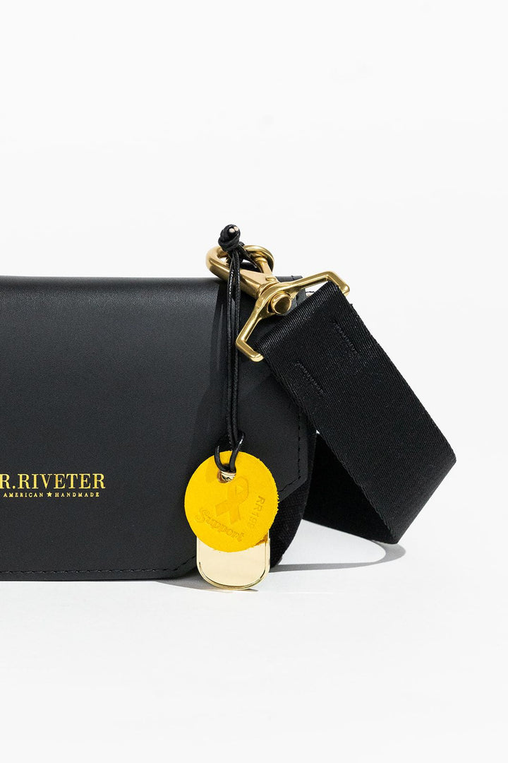 Whittle | Signature Black Canvas + Black Leather with Webbed Crossbody Strap