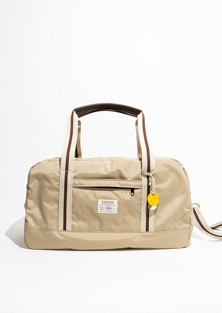 Nellie | Khaki Nylon + Brown Leather