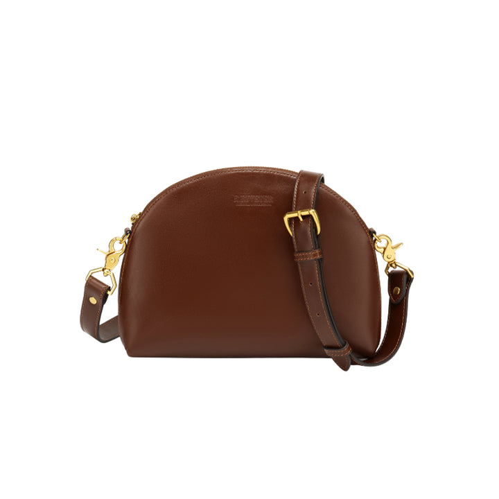 Hopper Crossbody Bag | Chocolate Brown Leather