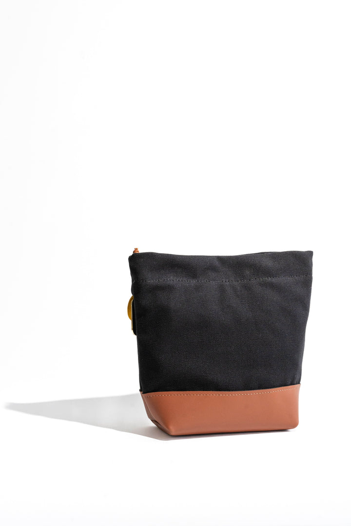 Betsy | Signature Black Canvas + Tan Leather