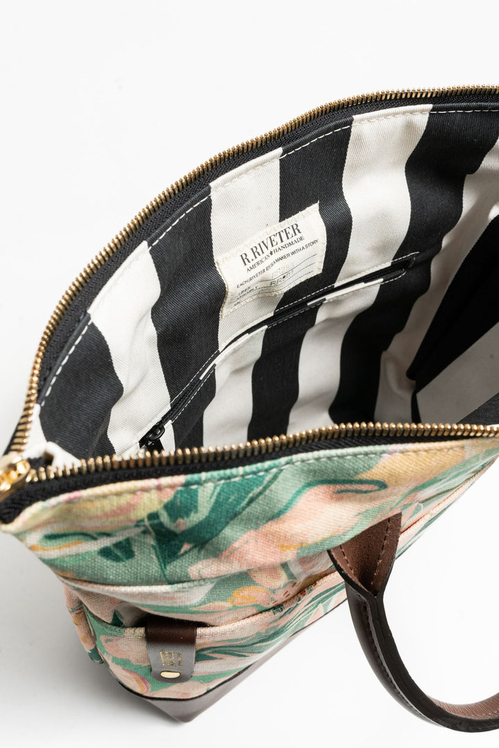 Otto | Taffy Printed Canvas + Brown Leather