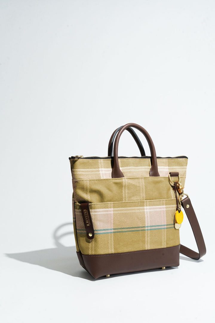 Otto | Golden Plaid Printed Canvas w/ Fatigue Webbed Crossbody Strap