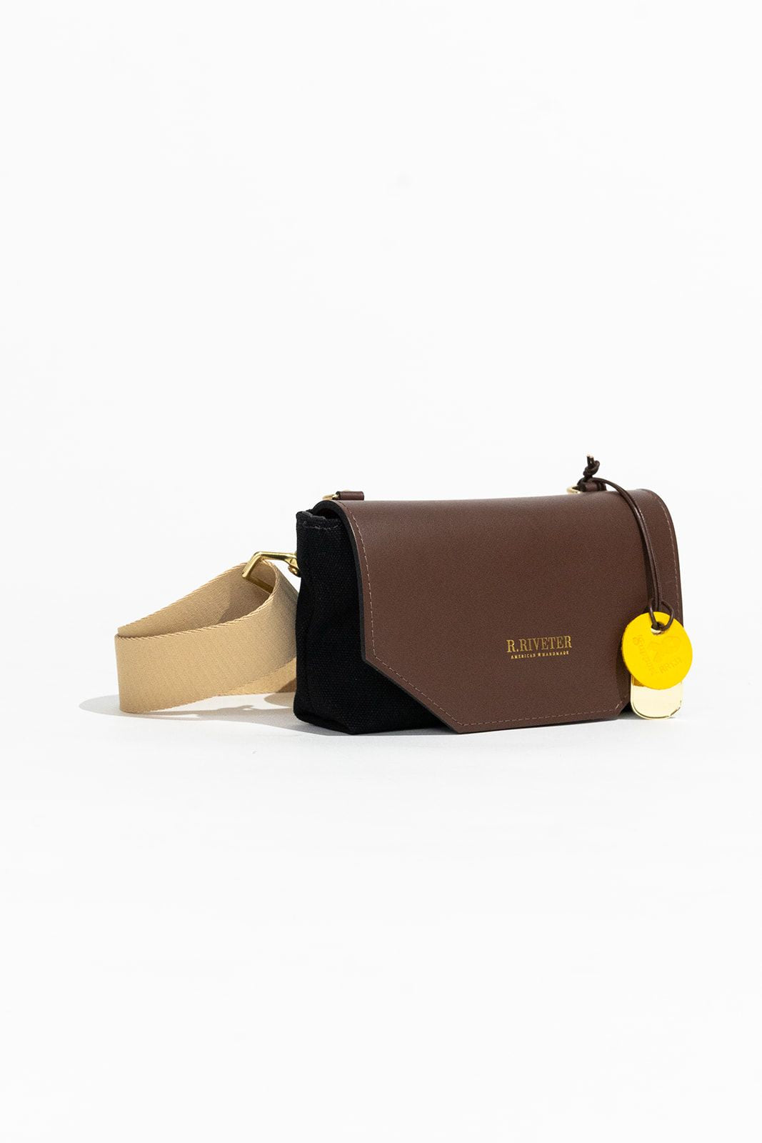 Whittle | Signature Black Canvas + Brown Leather with Webbed Crossbody Strap
