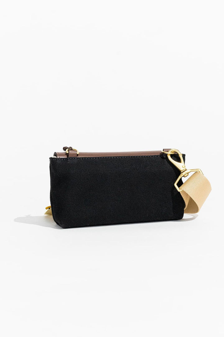Whittle | Signature Black Canvas + Brown Leather with Webbed Crossbody Strap