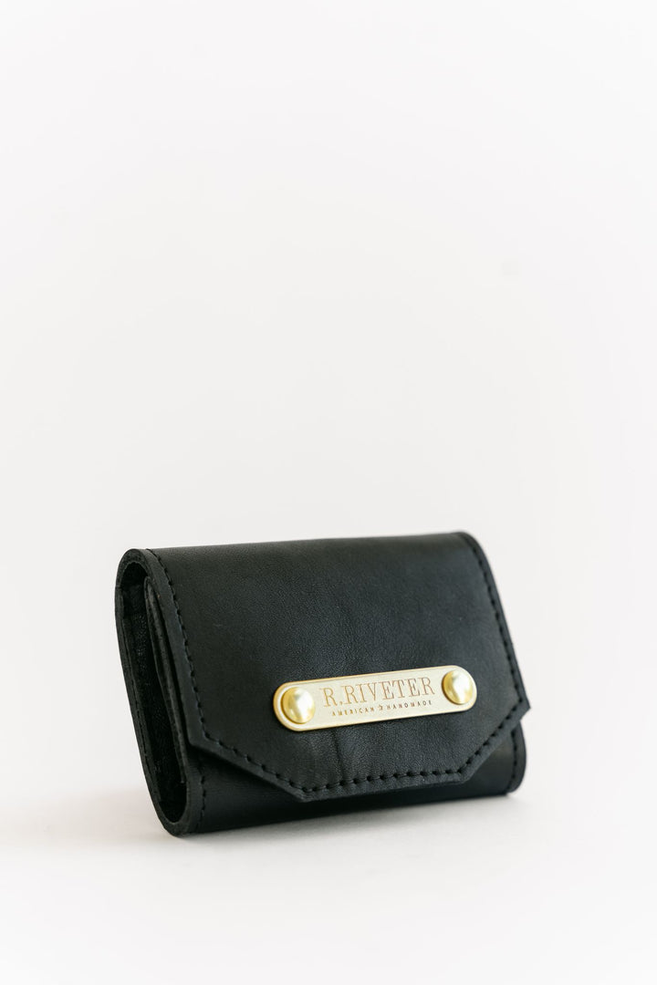 1973 Mini Wallet | Signature Black Leather