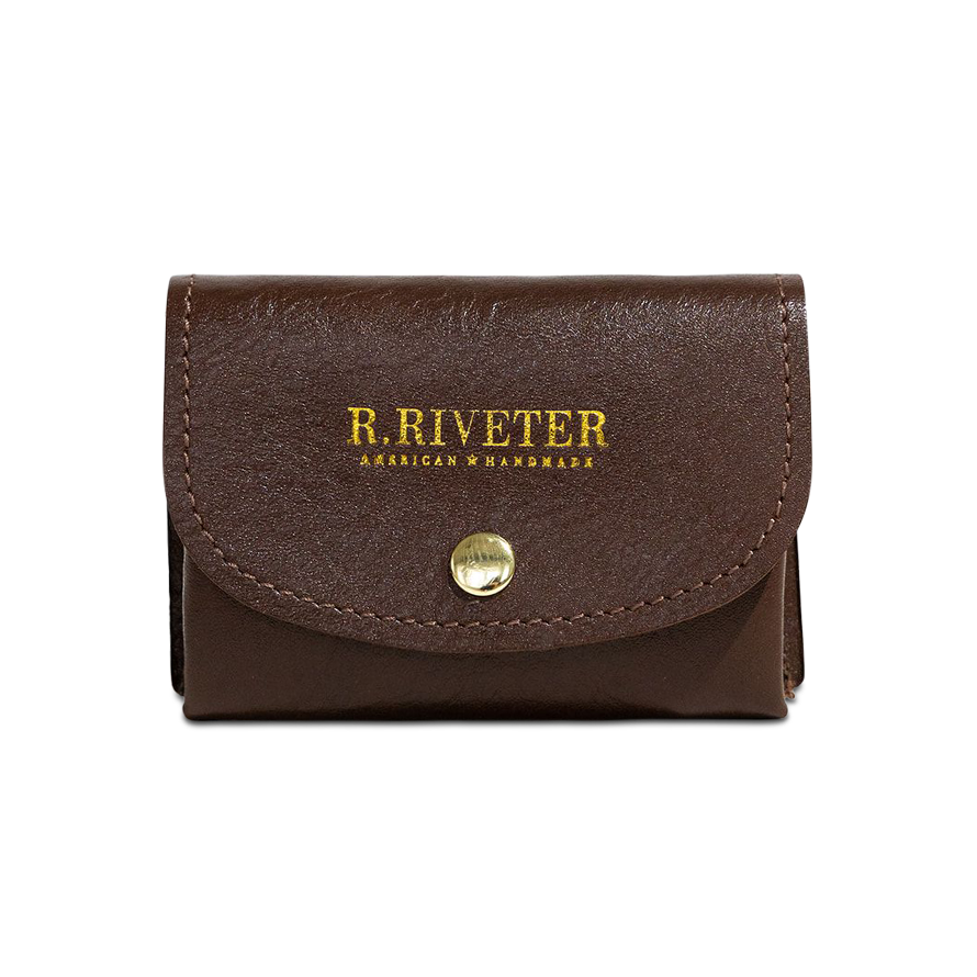 Ida Mini | Signature Brown Leather Card Holder Wallet – R. Riveter