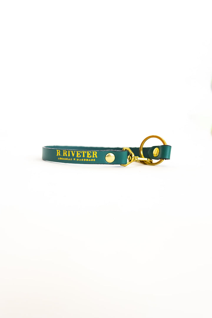 1943 Key Leash | Hunter Green Leather
