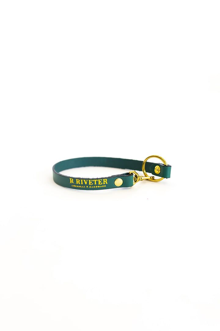 1943 Key Leash | Hunter Green Leather