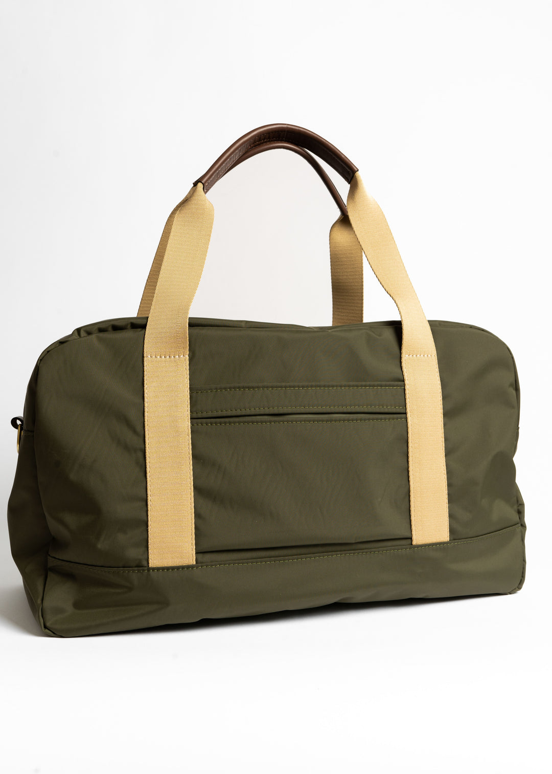 Carryall Duffle Leather Bag in Olive Green